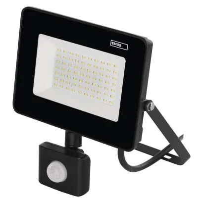 LED reflektor SIMPO PIR 50W, fekete, természetes fehér