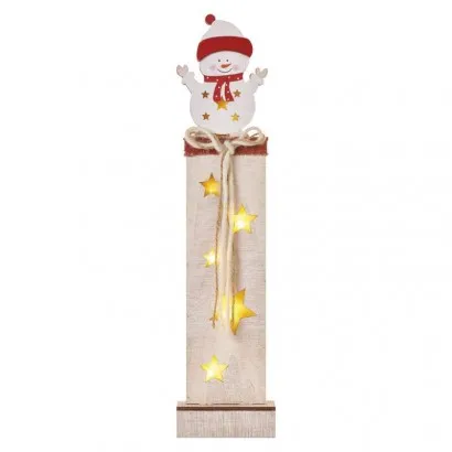 Karácsonyi LED dekoráció, fa – hóember, 46 cm, 2x AA, belt...