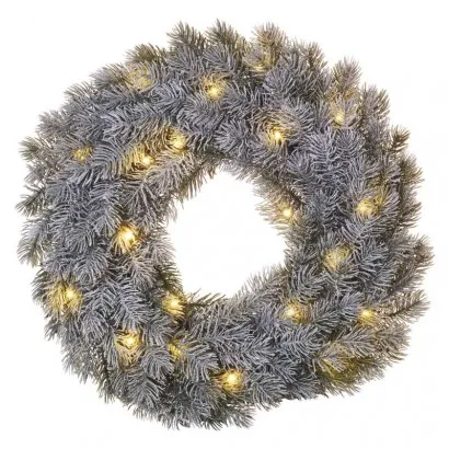 Karácsonyi LED dekoráció – adventi koszorú, 40 cm, 2x AA, ...
