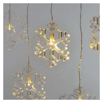 LED karácsonyi fényfüggöny – hópelyhek, 84 cm, beltéri, me...