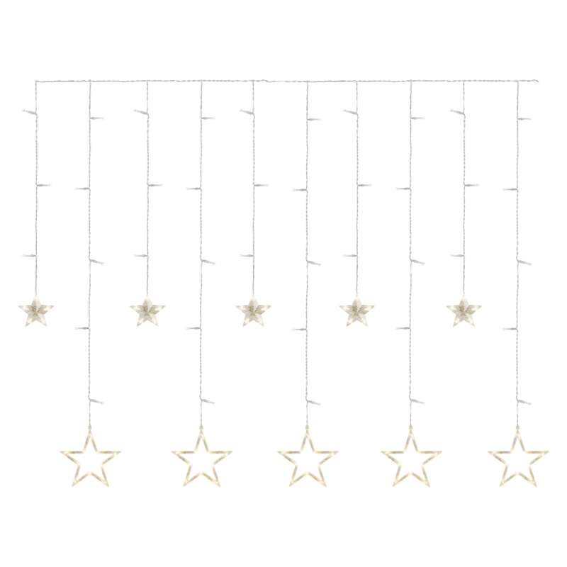 LED karácsonyi fényfüggöny – csillagok, 185x105 cm, beltér...