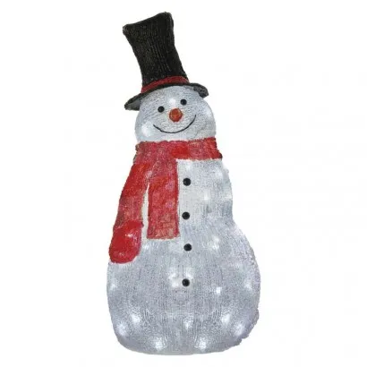 LED karácsonyi hóember, 61 cm, kültéri és beltéri, hideg f...