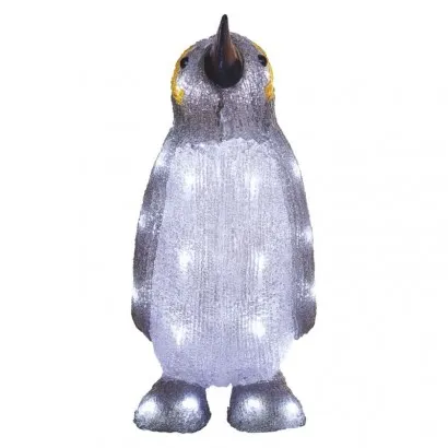 Karácsonyi LED dekoráció – világító pingvin, 35 cm, kültér...