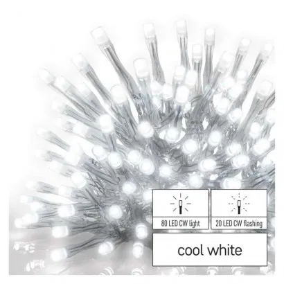Standard LED sorolható füzér, villogó – jégcsapok, 2,5 m, ...