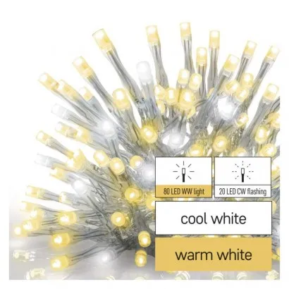 Standard LED sorolható füzér, villogó – jégcsapok, 2,5 m, ...
