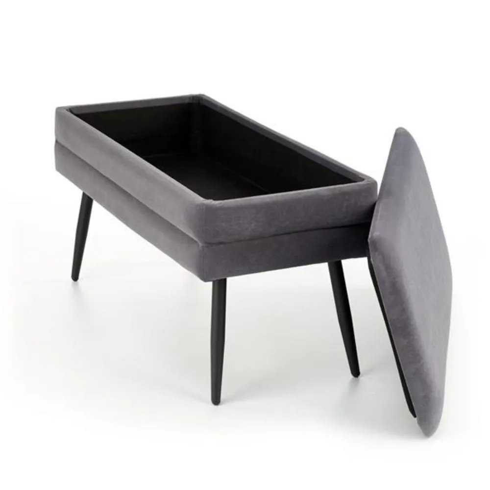 Velva előszobai cipőpad tárolóval szürke fekete