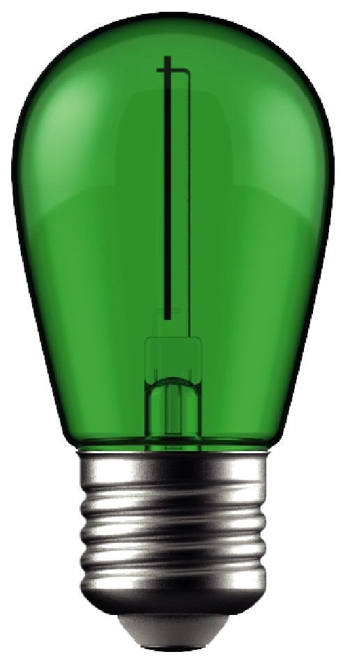 Avide Dekor LED Filament fényforrás 1W E27 Zöld