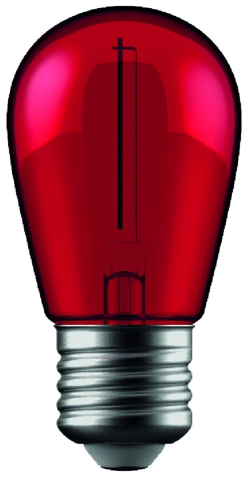 Avide Dekor LED Filament fényforrás 1W E27 Piros