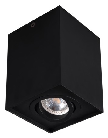 Avide GU10 Lámpatest Négyzetes Fekete Dönthető