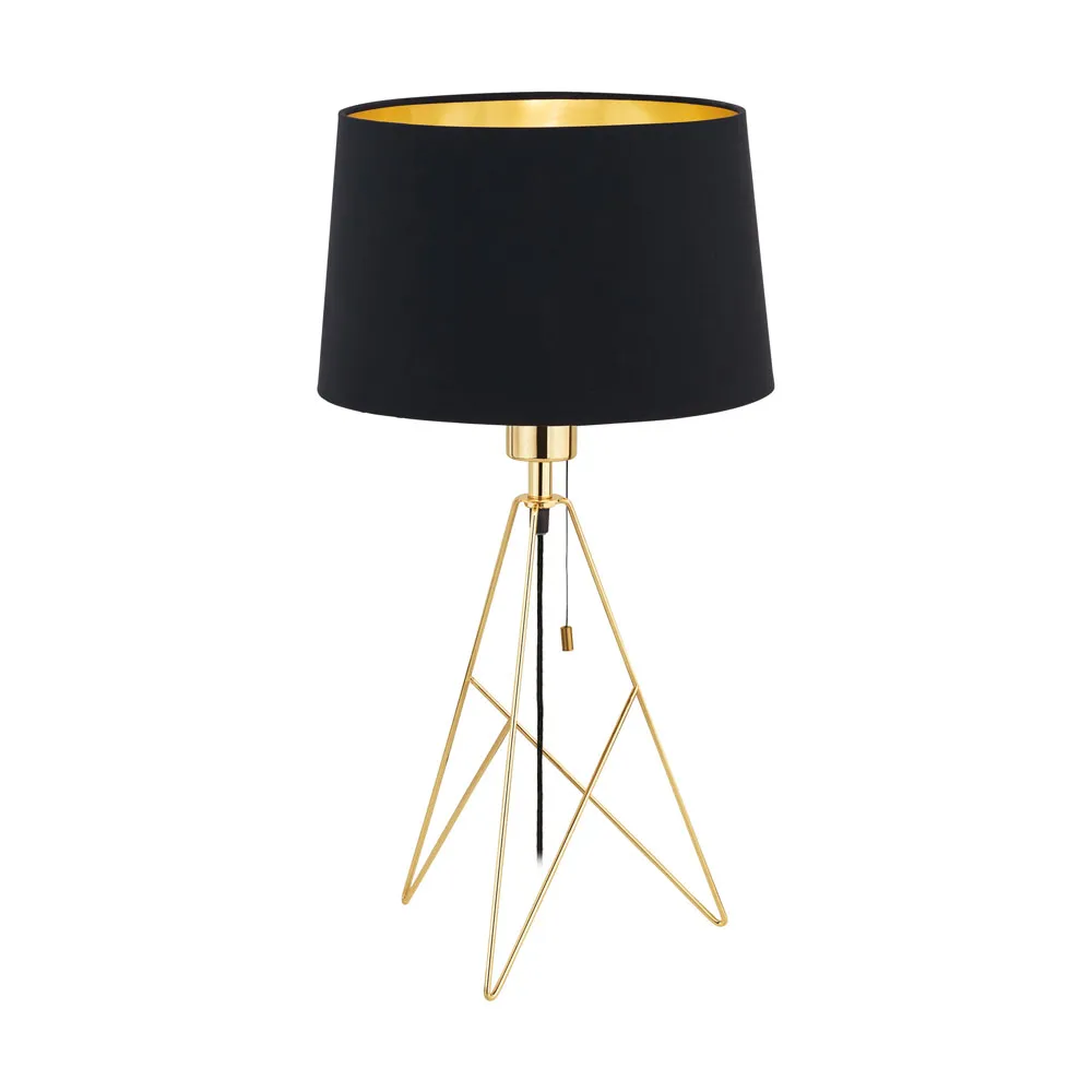 Asztali lámpa E27 60W fekete/arany Camporale