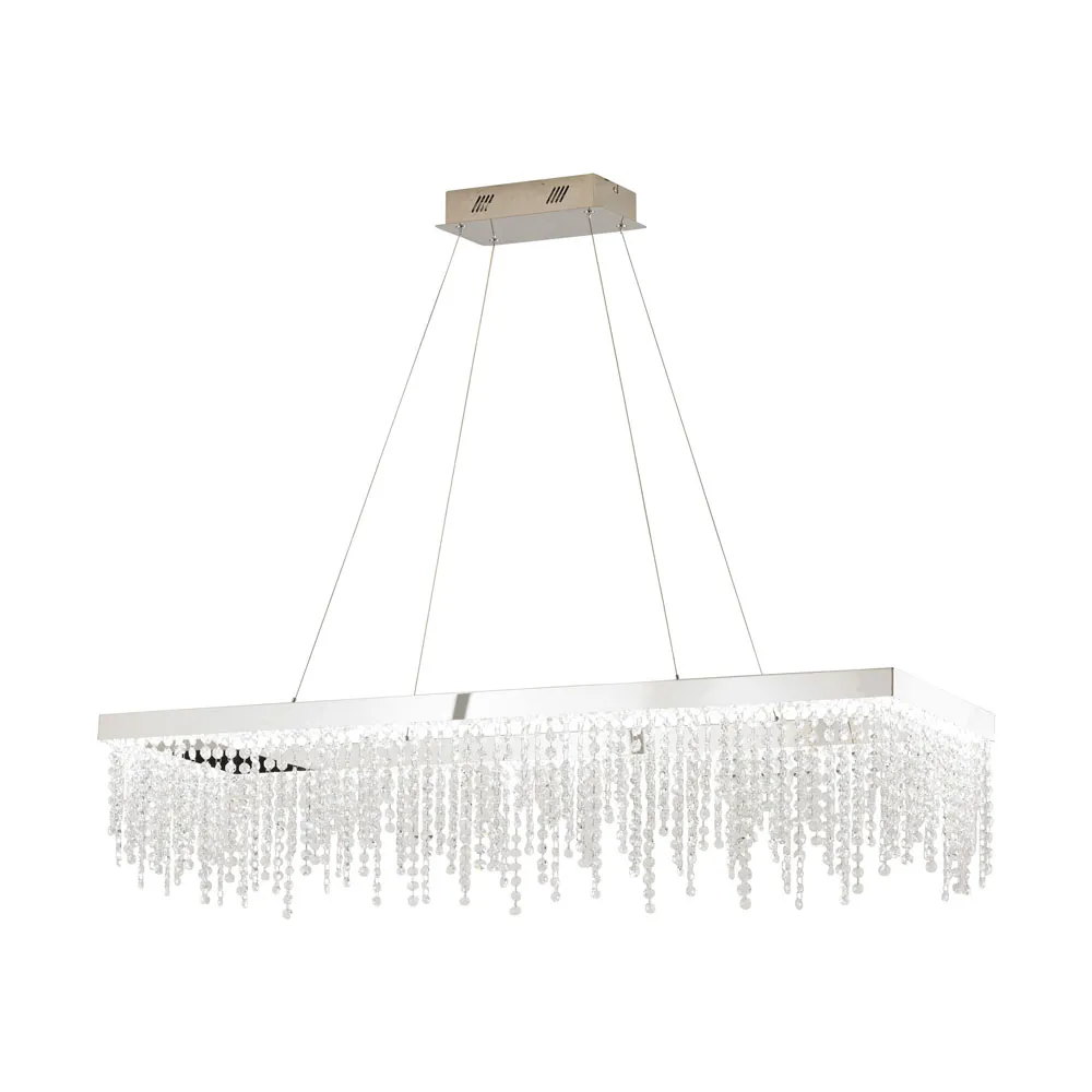 Beltéri LED függeszték 39W 115x32cm króm/kristály Antelao...