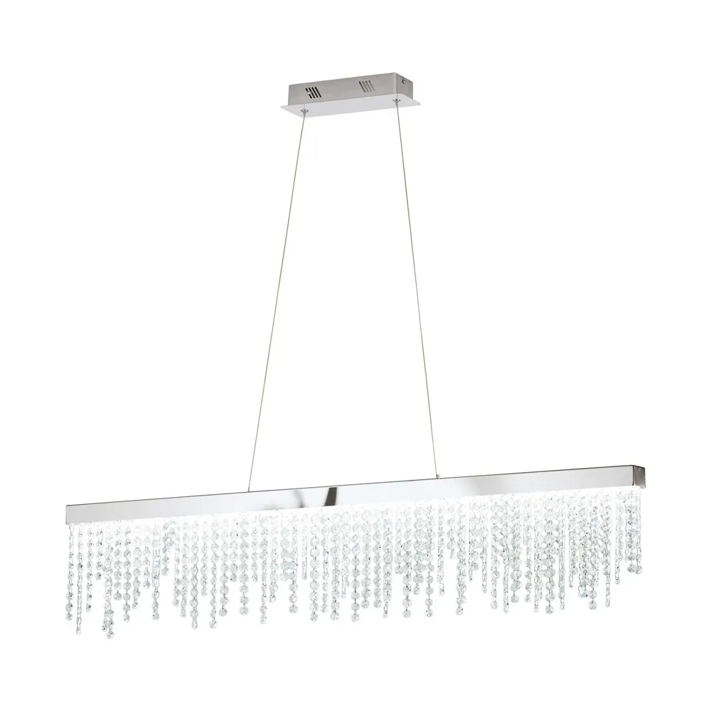 Beltéri LED függeszték 32W 115x9cm króm/kristály Antelao...