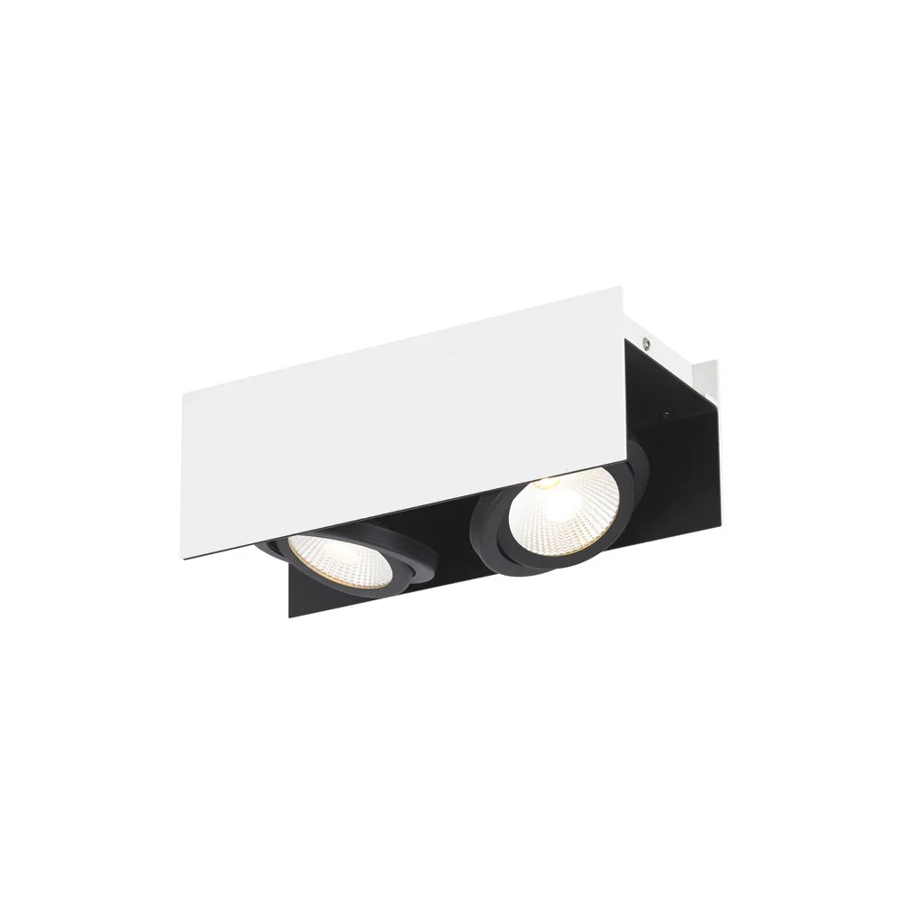 Beltéri LED mennyezeti lámpa 2x5,4W fehér/fekete Vidago