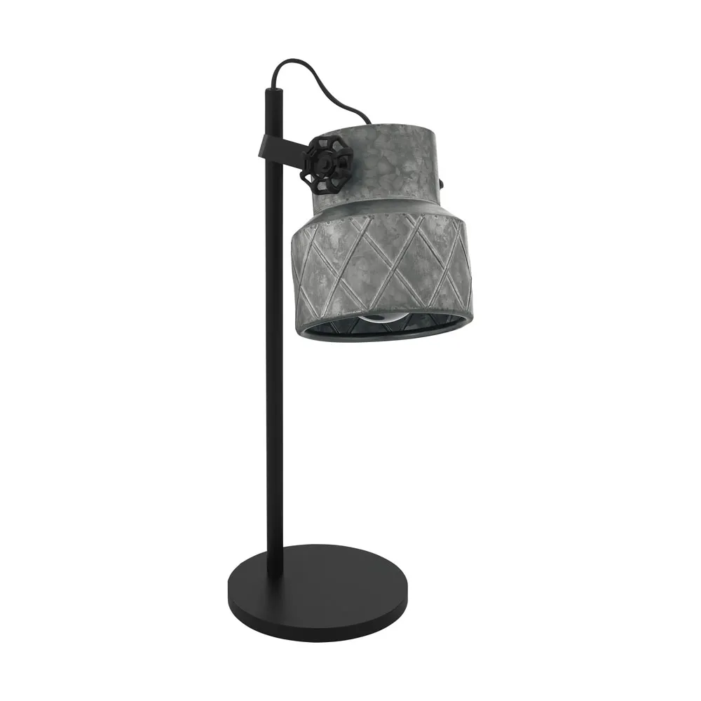 Asztali lámpa E27 40W fekete/horganyzott Hilcott