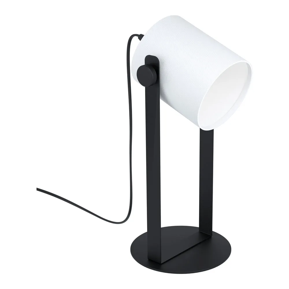 Asztali lámpa E27 1x28W fekete/fehér Hornwood