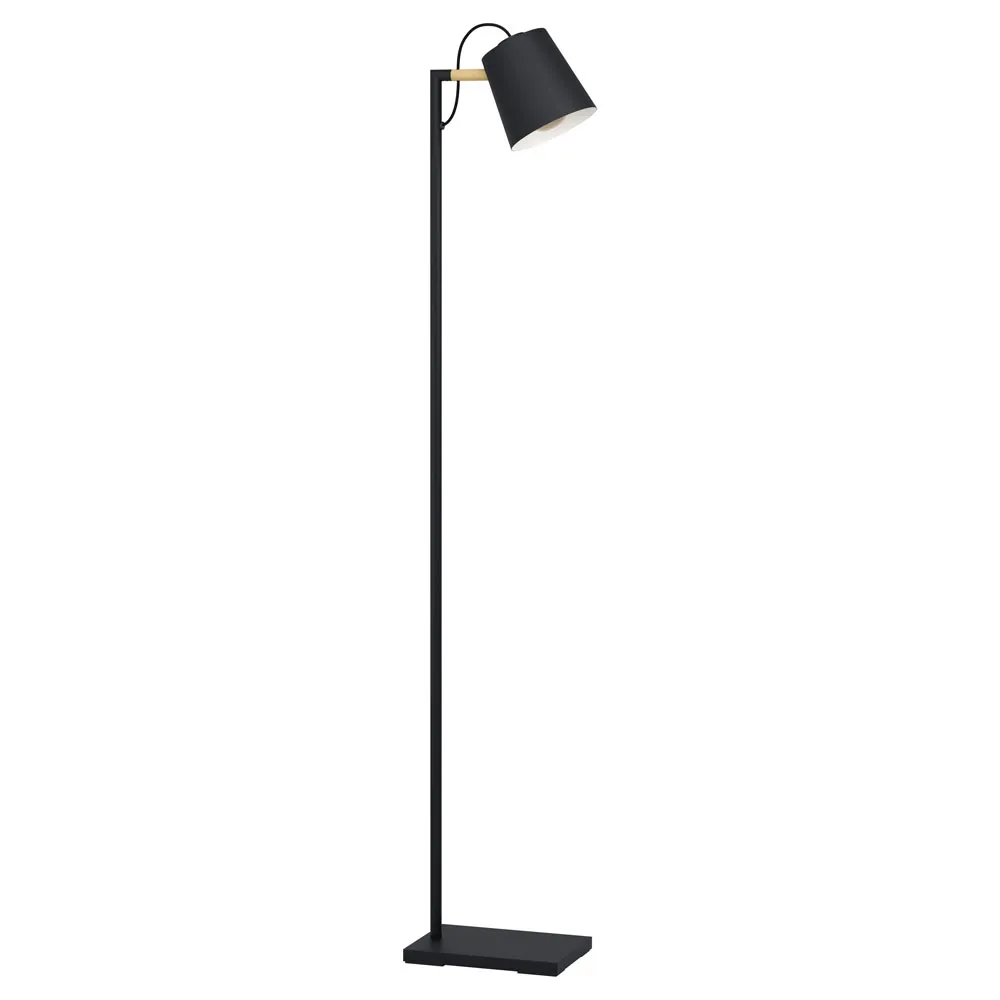 Lacey  Beltéri állólámpa E27 1x40W fekete/fa 