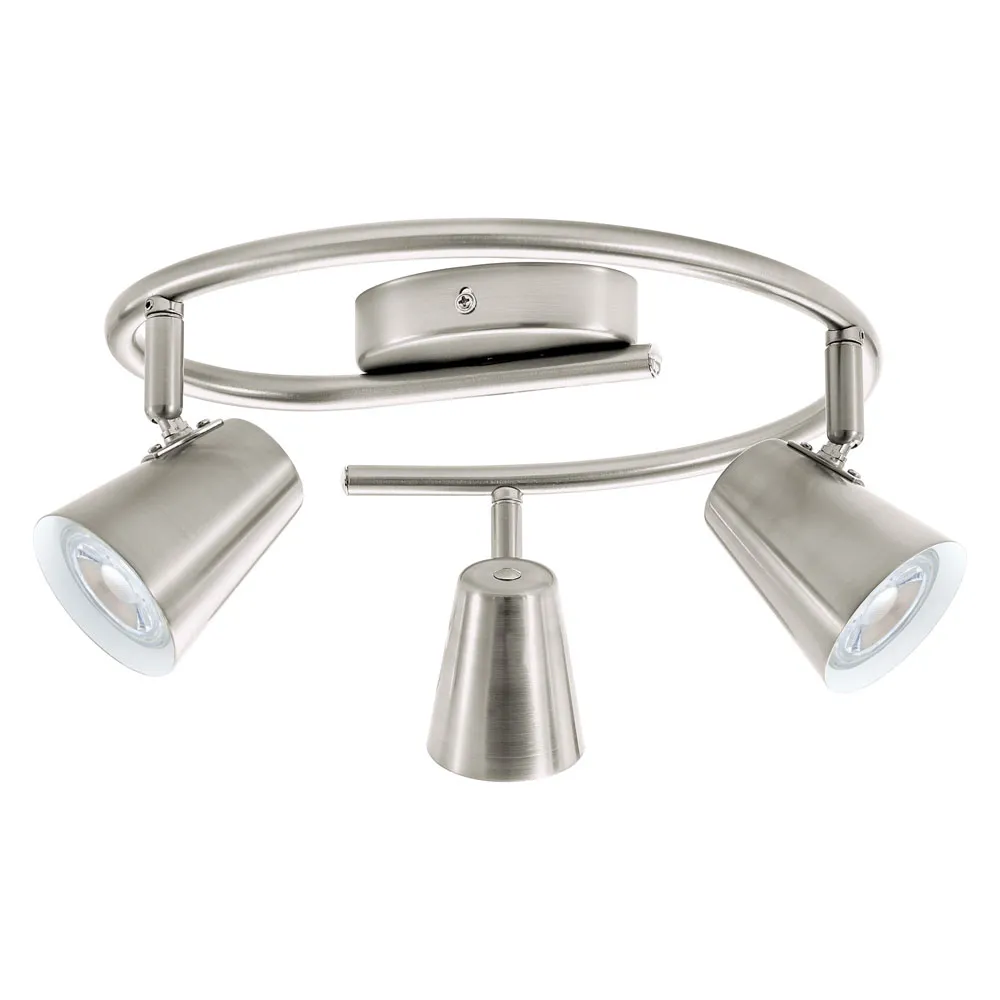 Beltéri LED karos spotlámpa GU10 3x3,3W mattnikkel Travale...