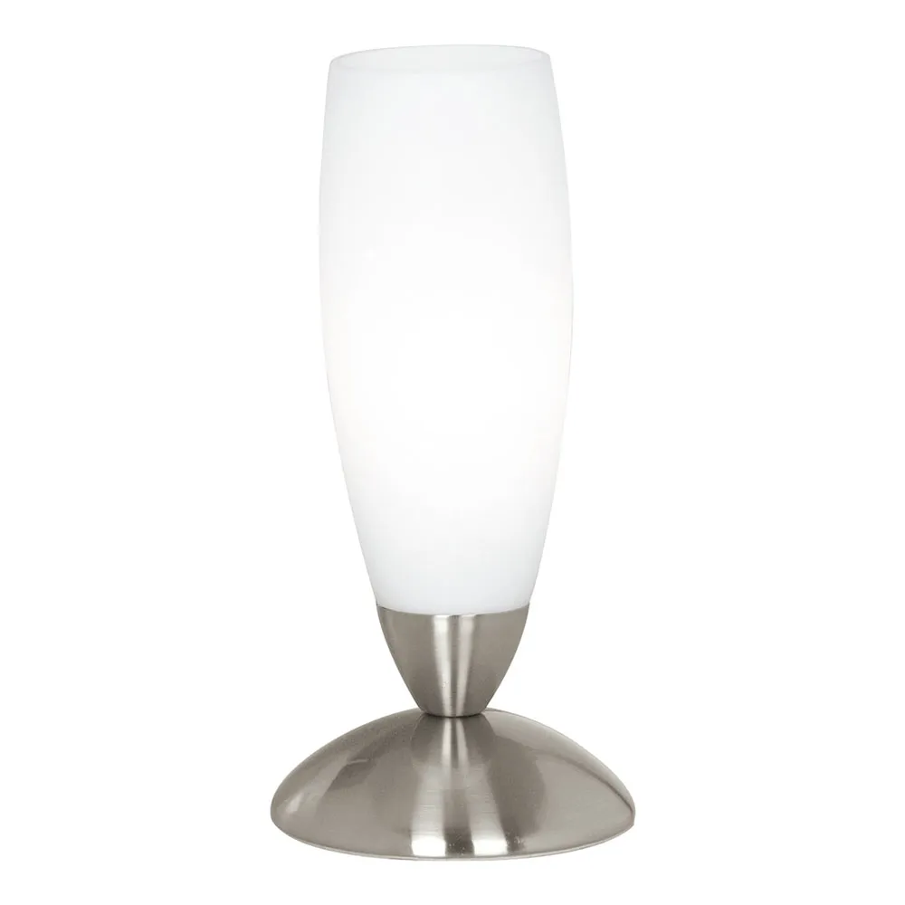 Asztali lámpa 1*40W E14 m.nikkel/fehér Slim