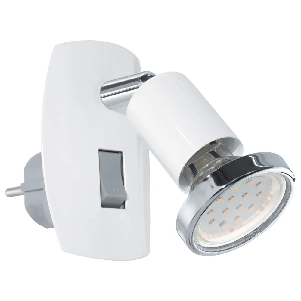 Beltéri LED dugaljba rakható lámpa 3W króm/fehér 7x10cm Mi...