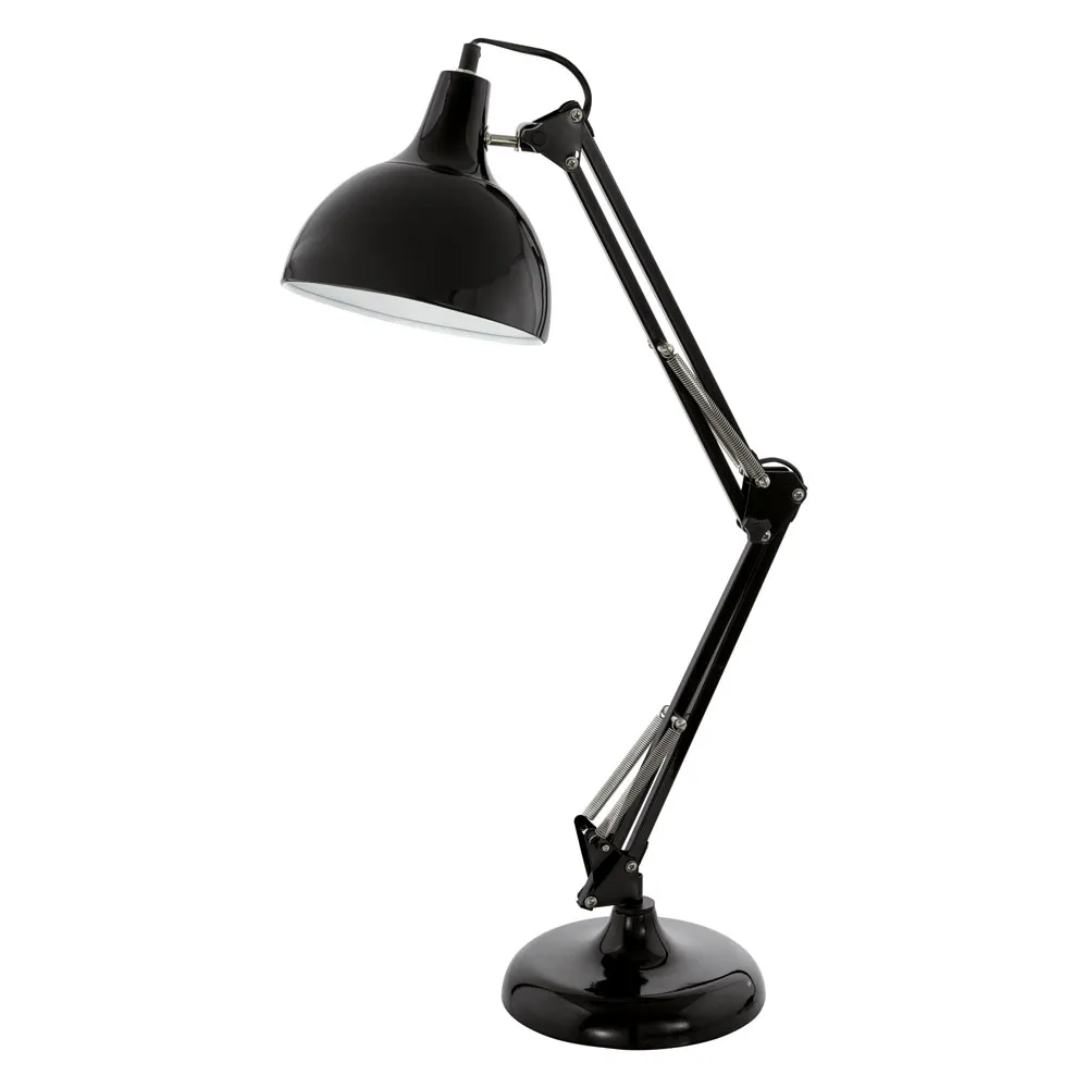 Asztali lámpa E27 60W fekete Borgillio