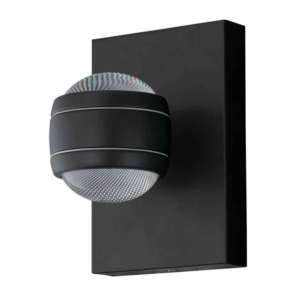 Kültéri LED fali lámpa 2x3,7W fekete Sesimba