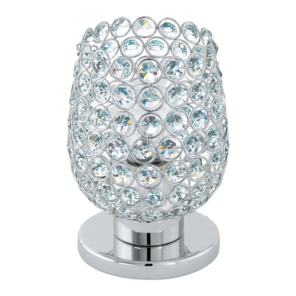 Asztali lámpa E27 60W króm/kristály Bonares