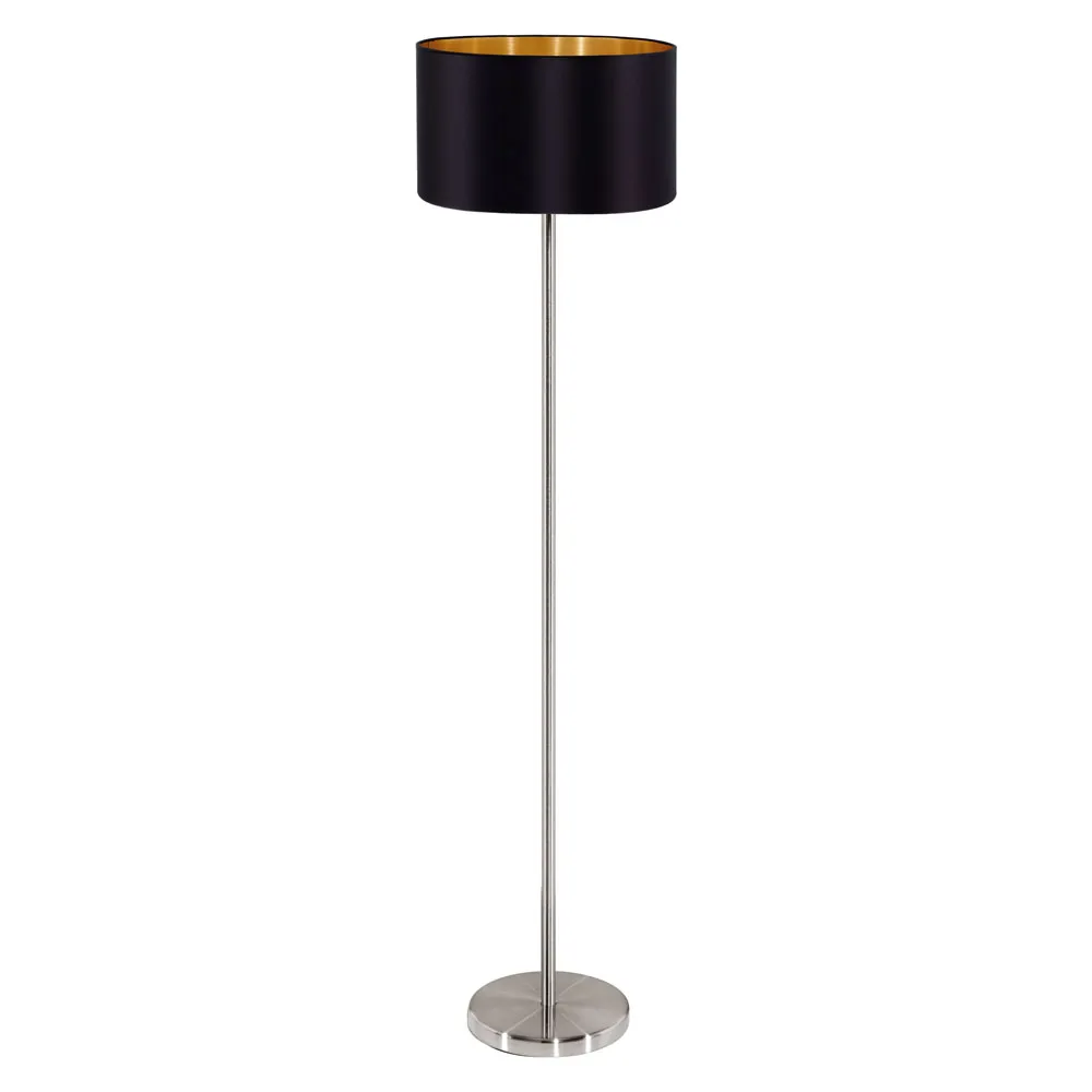 Beltéri asztali lámpa, textil E27 60W cappuccino/arany Mas...