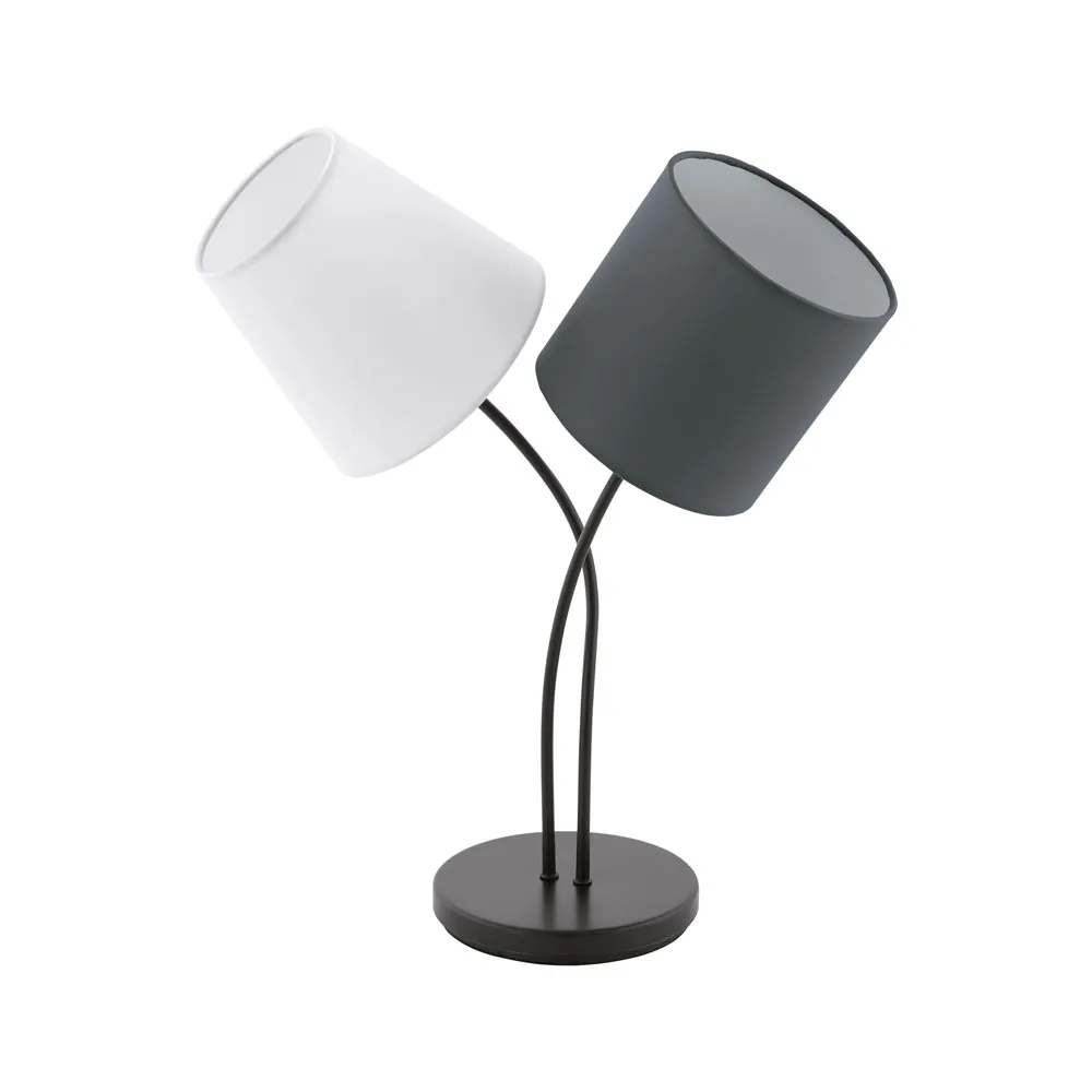Asztali lámpa E14 2x40W fehér/antracit Almeida