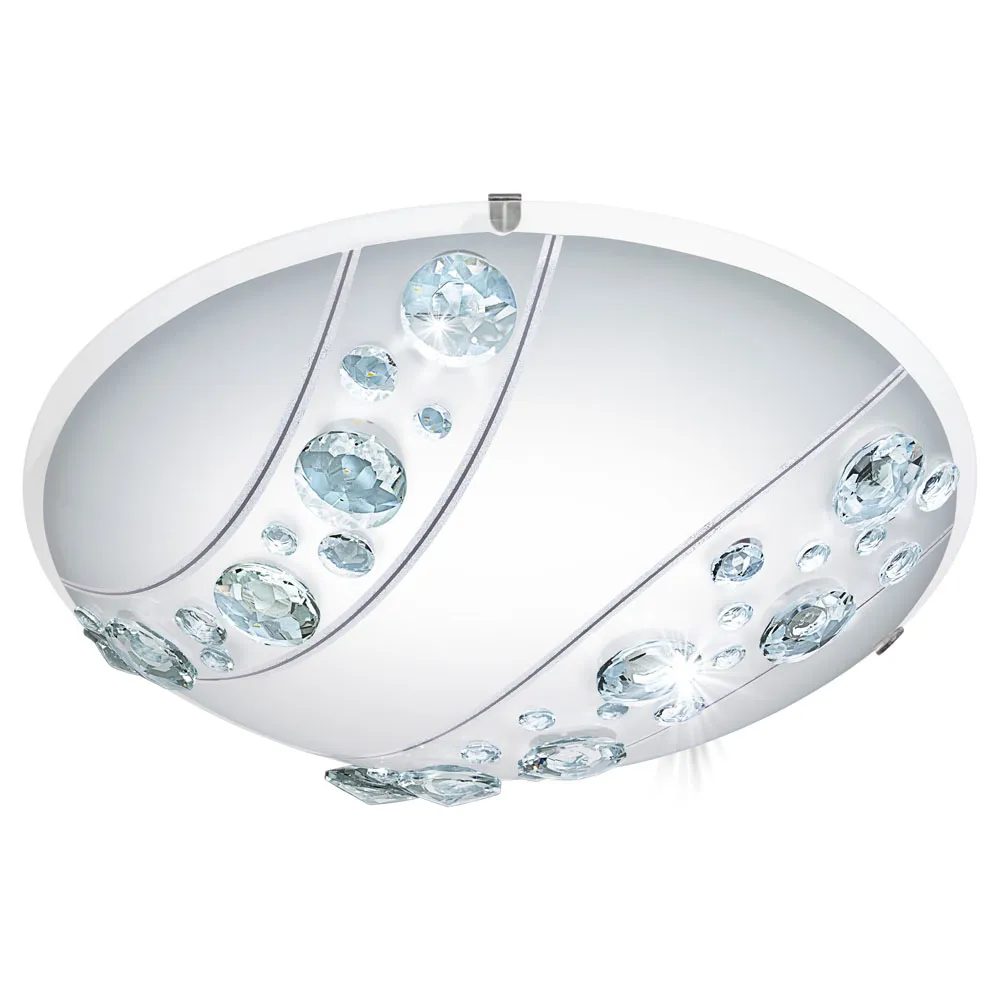 Beltéri LED mennyezeti lámpa 16W fehér/kristály Nerini