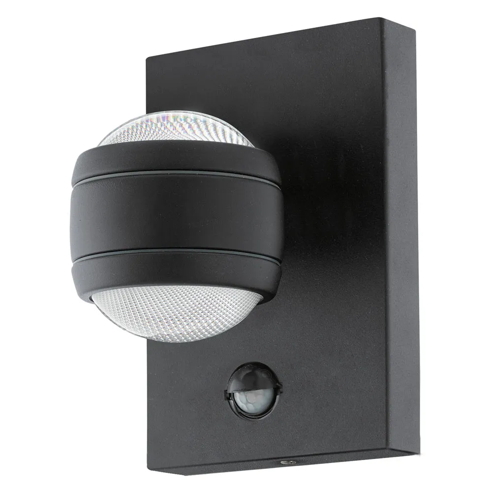 Kültéri LED fali lámpa mozgásérzékelővel 2x3,7W fekete Ses...