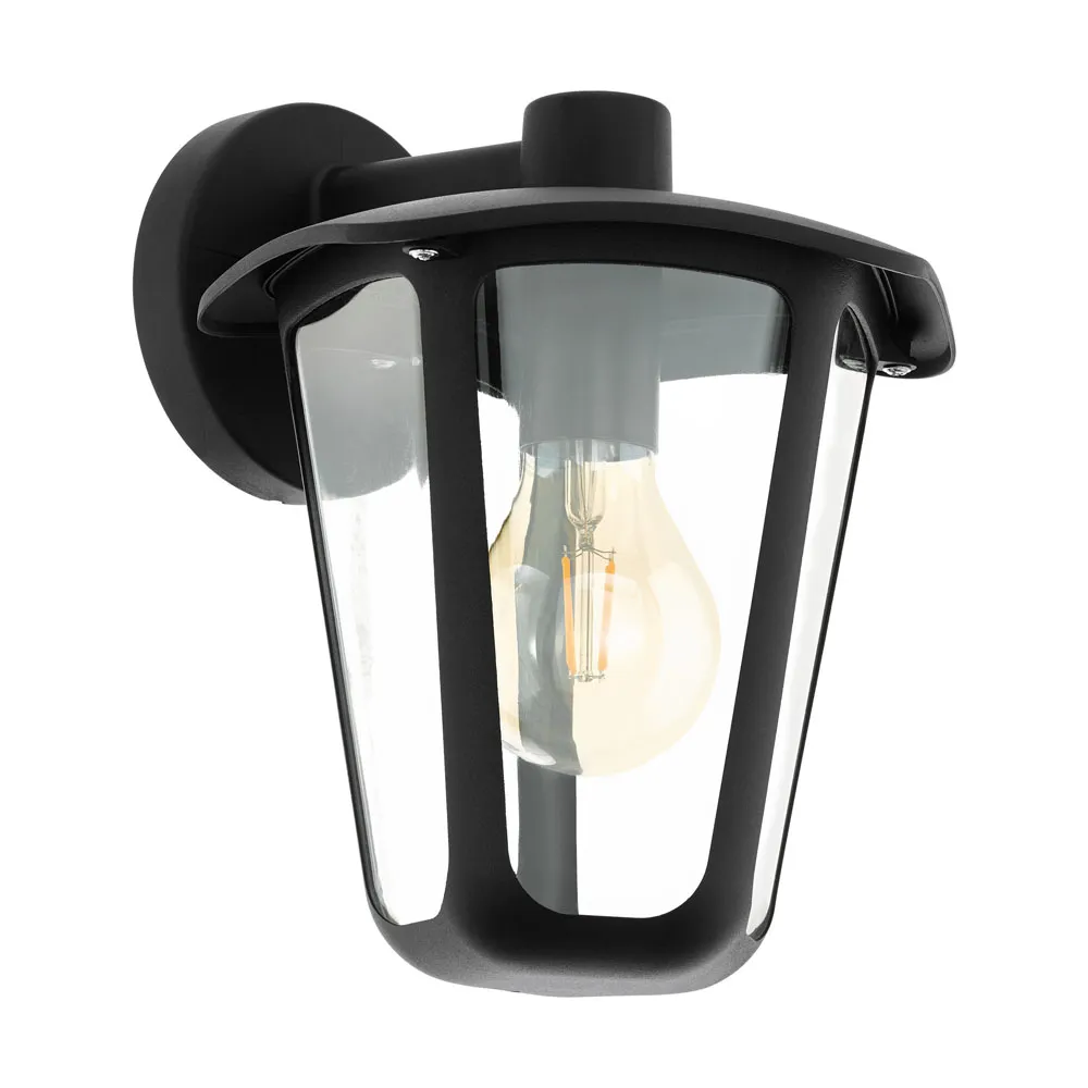 Kültéri fali lámpa E27 1x60W fekete Monreale