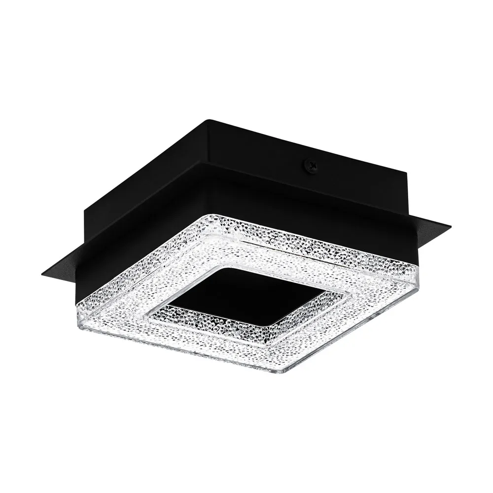 Beltéri LED mennyezeti lámpa 4W 400Lm fekete/kristály Frad...