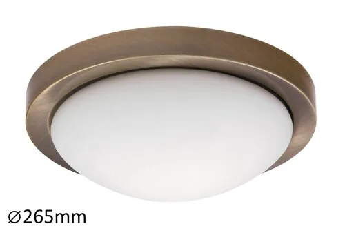 Beltéri mennyezeti lámpa E27 40W bronz/opál üveg Disky