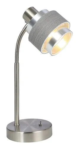 Éjjeli lámpa E14 10W ezüst tölgy/szatin króm Basil 