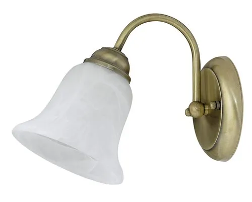 Beltéri fali lámpa E14 40W bronz/fehér alabástrom üveg Fra...