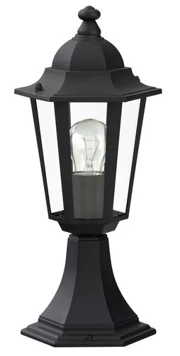Kültéri állólámpa E27 60W fekete/átlátszó Velence 