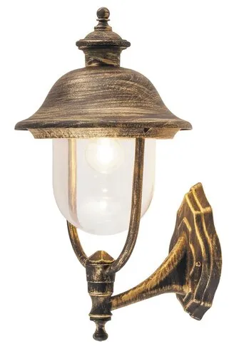 Kültéri fali lámpa E27 100W antik arany New York 
