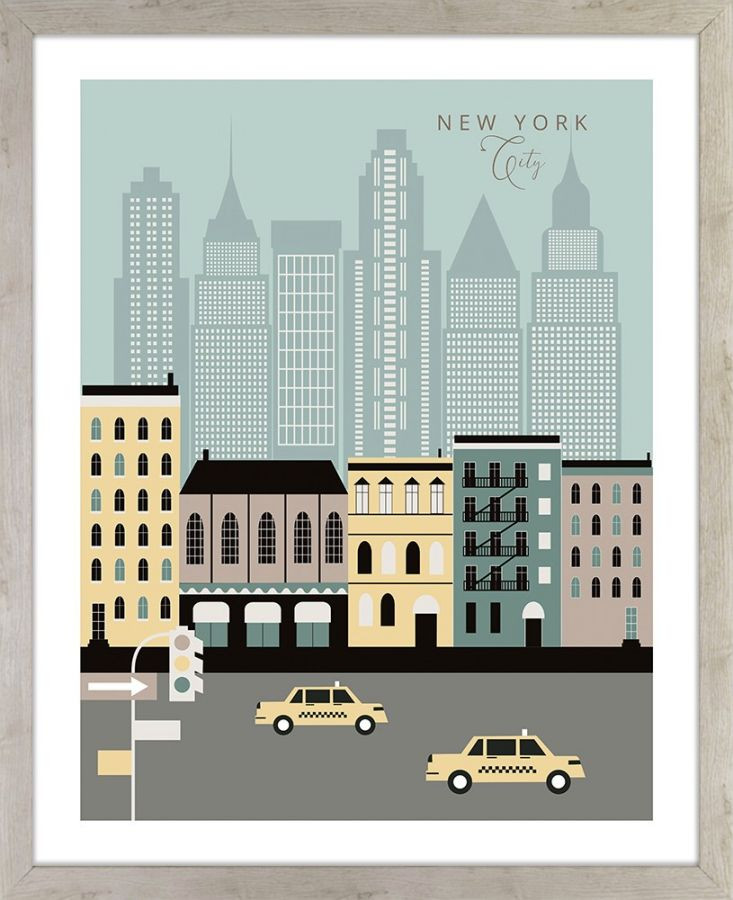 ARS LONGA Obraz New York City graficznie 149-Q-585 Külső m...