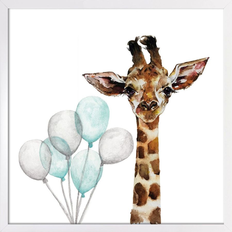 ARS LONGA Obraz żyrafa z niebieskimi balonami 149-W1 Külső...