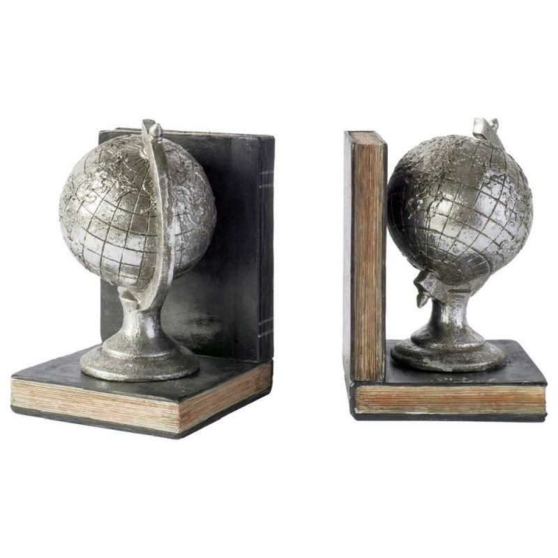 Endon Atlas Pair of Globe Bookends 120x120x180mm - ED-5055...