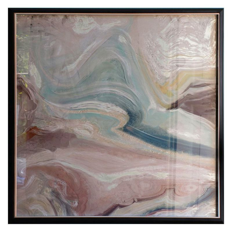 Endon Crystal Fluid Abstract Framed Art 790x35x790mm - ED-...