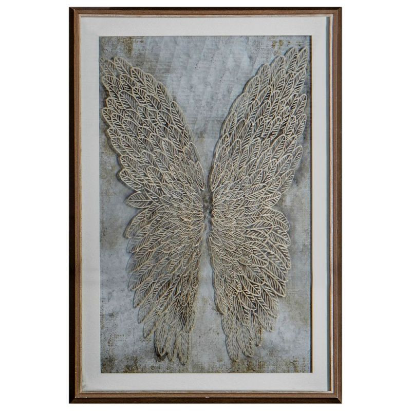 Endon Golden Wings Framed Art 650x35x945mm - ED-5055999254...