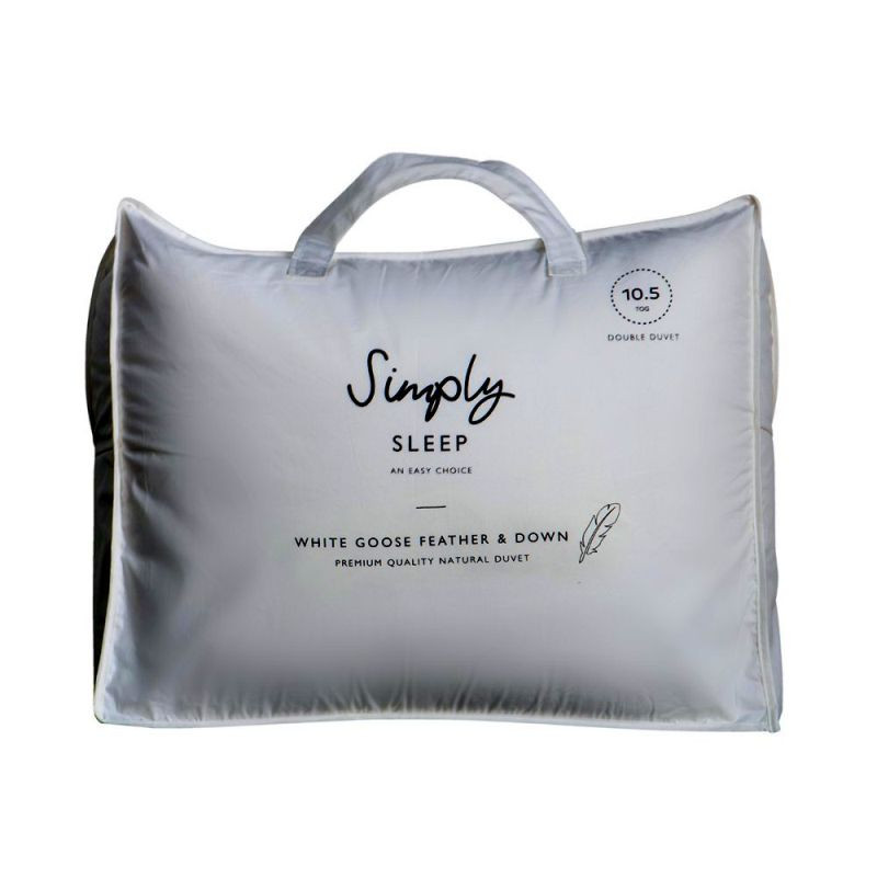 Endon SS White Goose Feather & Down Dble Duvet 10.5 tog - ...
