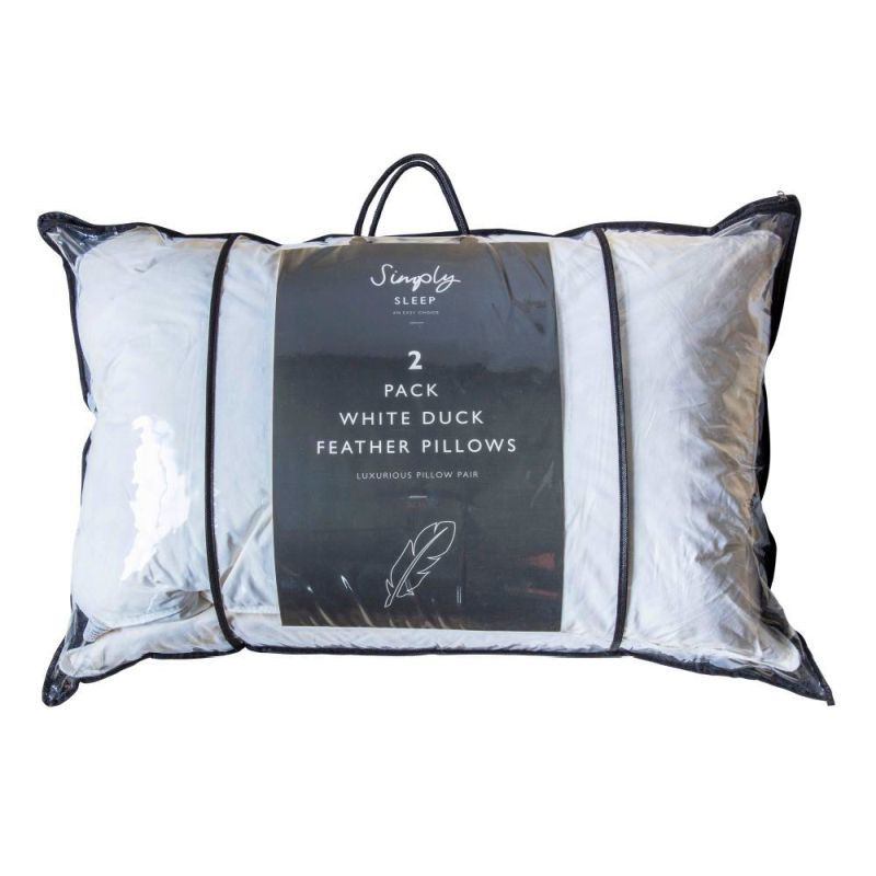 Endon SS 2 Pack Duck Feather Pillow 480x740mm - ED-5056272...