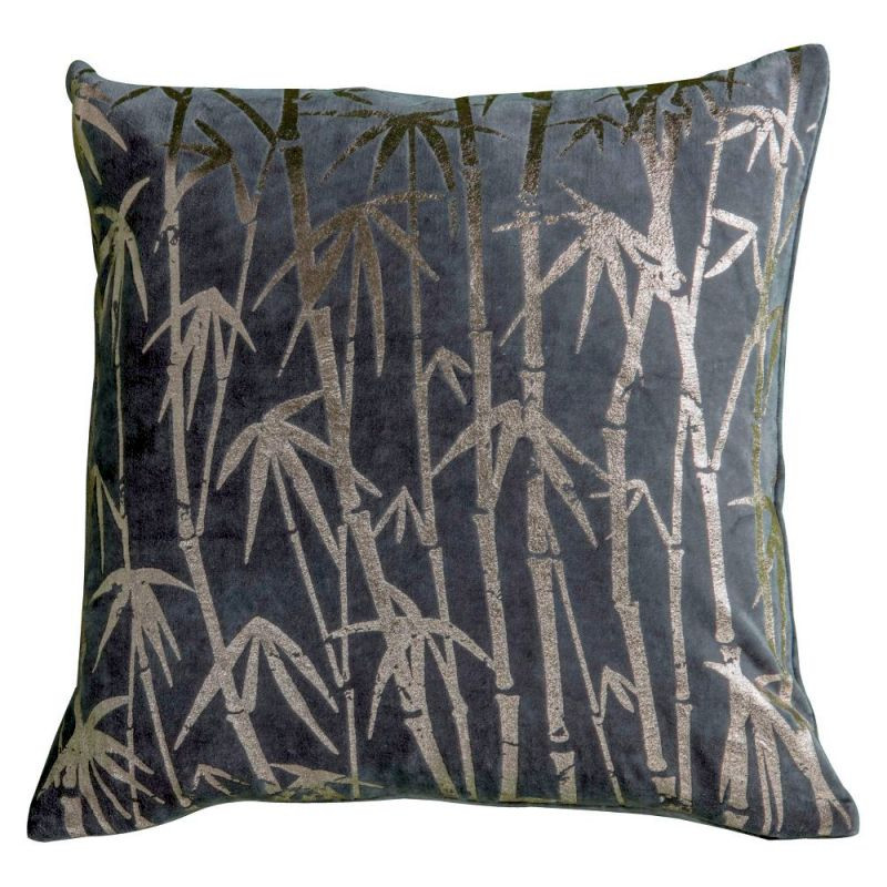 Endon Bamboo Palm Metallic Cushion Grey 450x450mm - ED-505...
