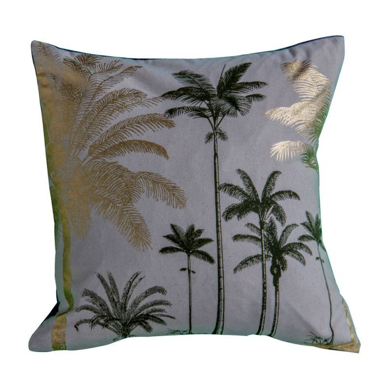 Endon Palm Trees Metallic Cushion Natural 450x450mm - ED-5...