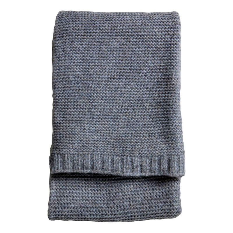 Endon Chunky Knitted Throw Grey 1300x1700mm - ED-505631592...