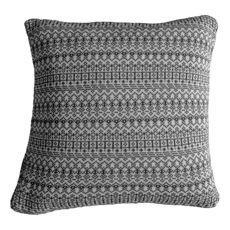 Endon Knitted Fairisle Cushion Grey 450x450mm - ED-5056315...
