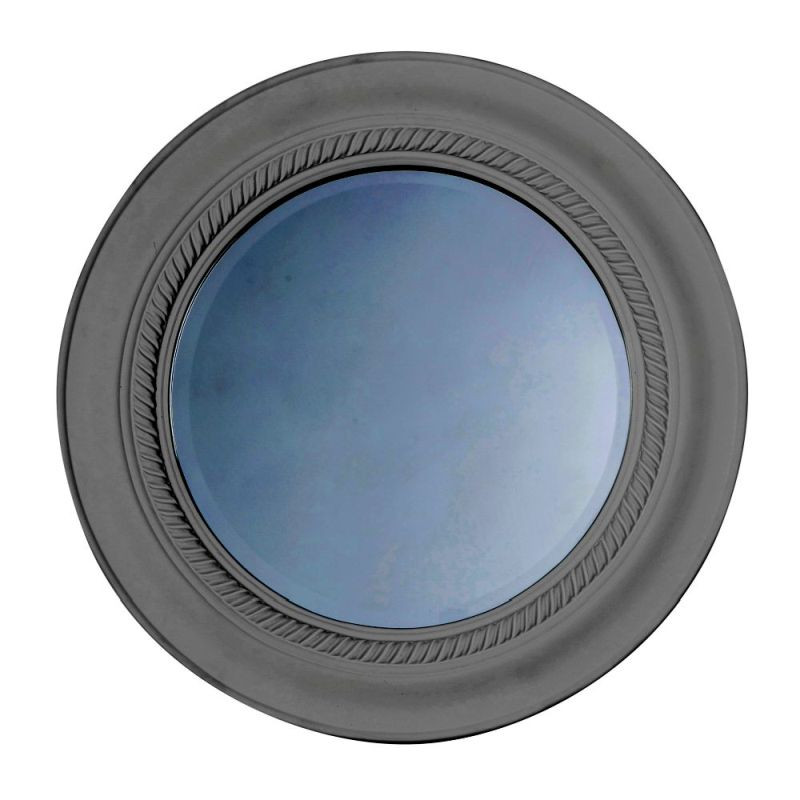 Endon Neeson Round Mirror Distressed Grey 600x600mm - ED-5...