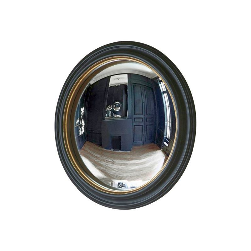 Endon Rockbourne Convex Mirror Black & Gold 500x500mm - ED...